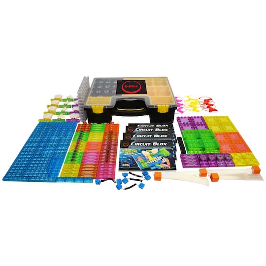 E-Blox&#xAE; Circuit Blox&#x2122; 395 Project Circuit Board Building Block Classroom Set, 264 Pieces